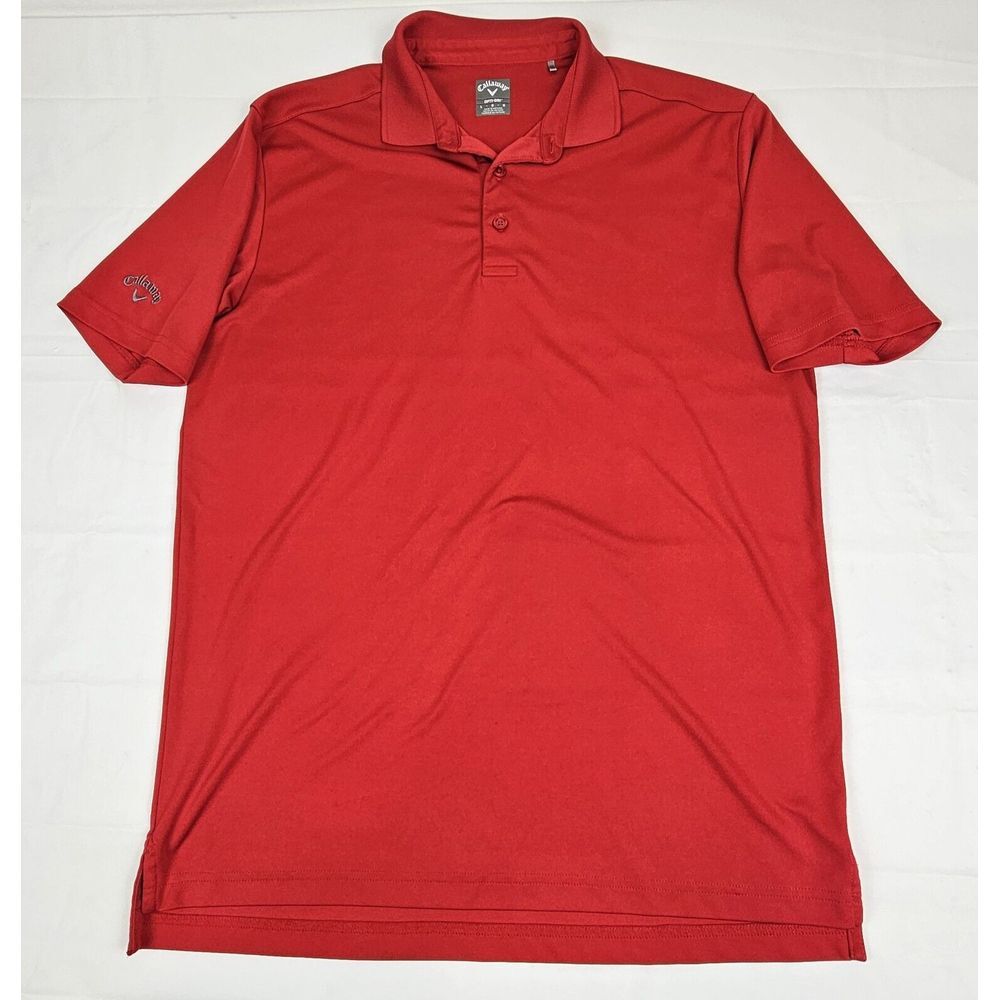 Callaway Polo Shirt Mens Large. Opti-Dri Red Polyester ShortSleeve.‎